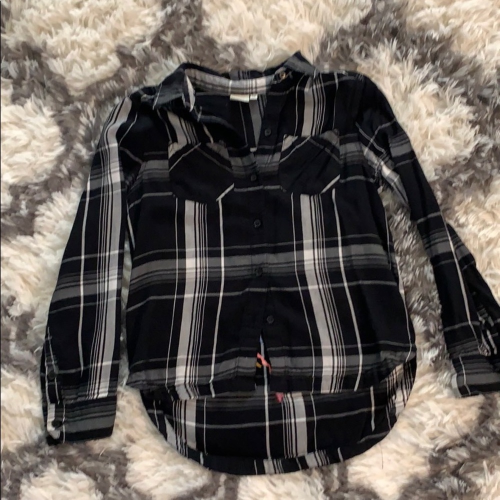 Girls long sleeve flannel